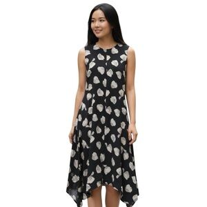 Theory Women’s Nophella B Harper-Print Size 10 Floral Silk Dress